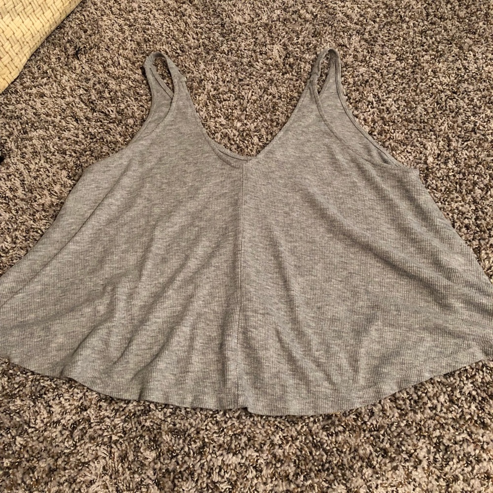 Free People Grey Flowy Tank XS